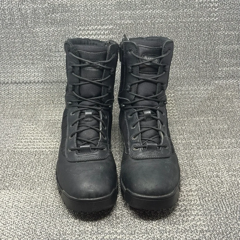 Bates Tactical Sport Mens Size 13 M Black Leather Side Zip Combat Boots E02261